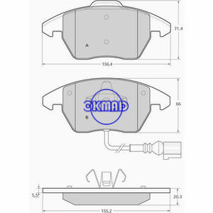 Audi A1/A3/TT/ Seat Altea/Ibiza/Leon/Toledo VW(FAW) Caddy/CC/Golf/Jetta/Magotan/Sagitar VW pastilha de freio FMSI:D1319-8212 OEM:1K0 698 151 FMSI:D1107 FDB1641 WVA23587/8 /9/24078,FF1641